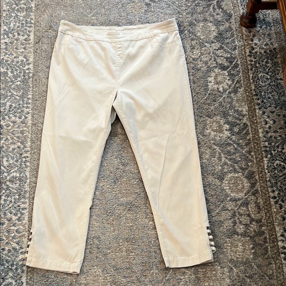 Soft Surroundings Cream Chinos Lightweight Casual